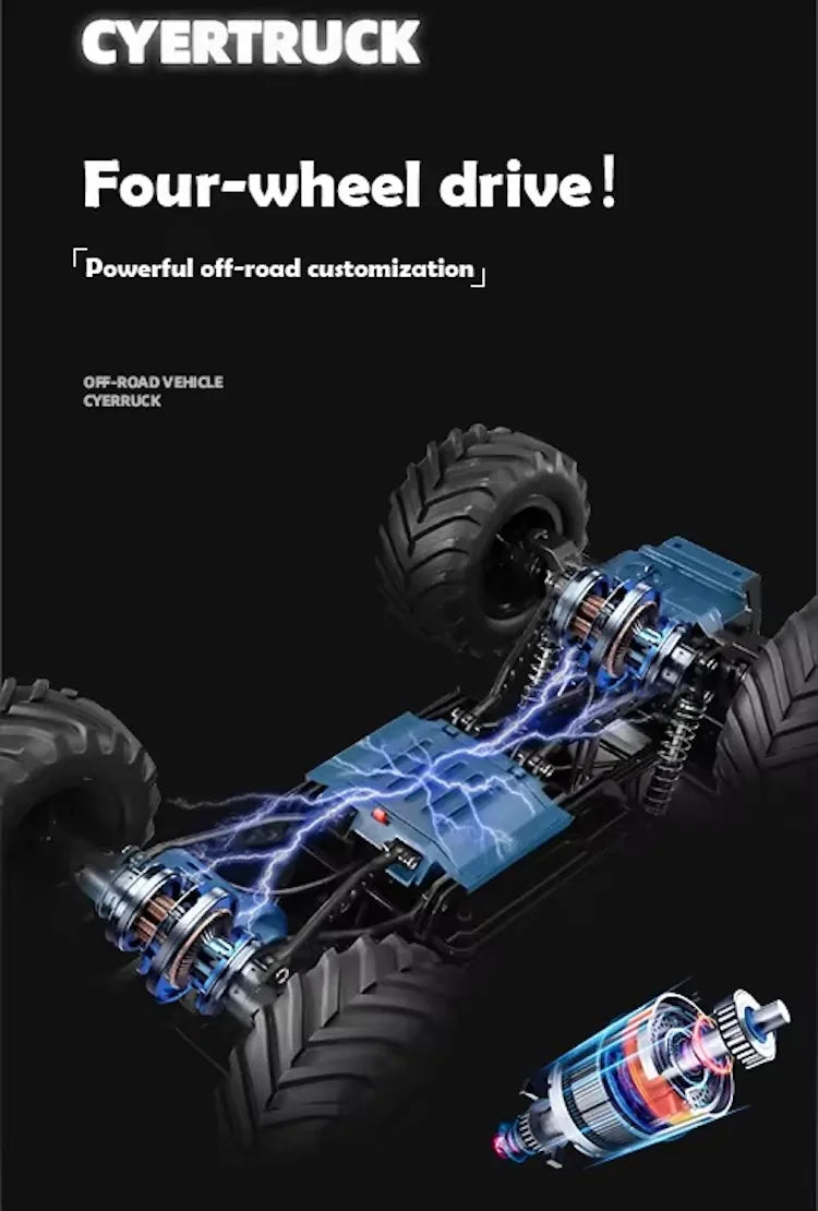 1:10 المقياس Tesla Cybertruck RC Climbing Car RC Car