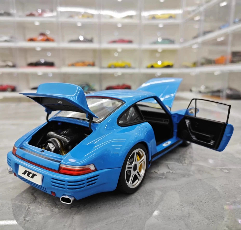 Almost Real Porsche 2022 911 RUF SCR Blue 1:18 – Collectible Diecast Model Die-Cast