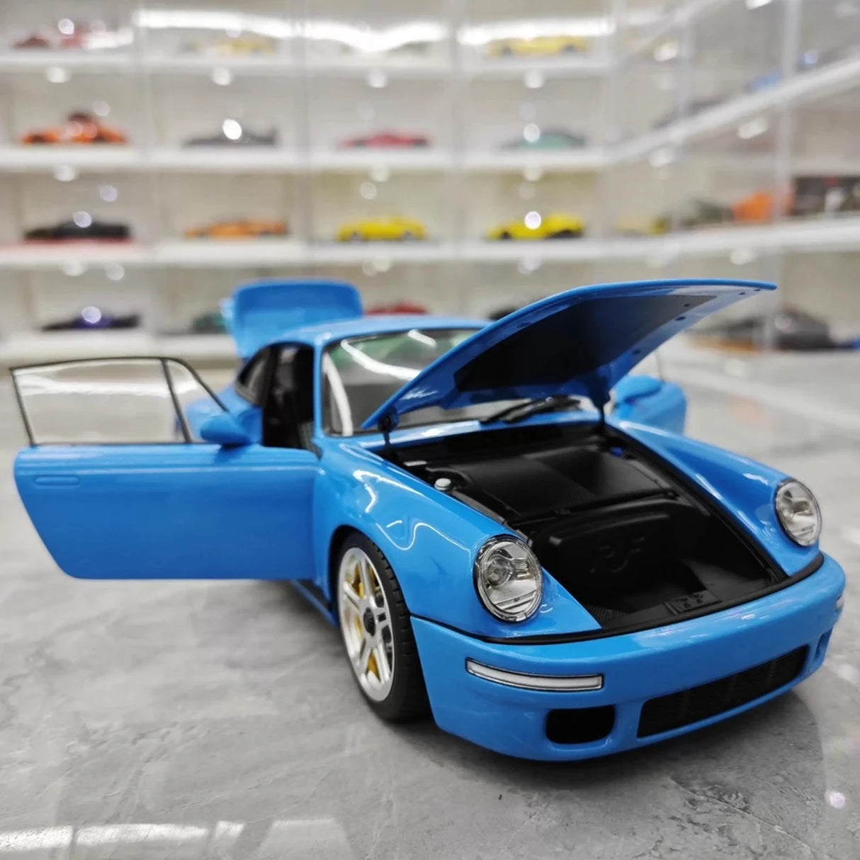 Almost Real Porsche 2022 911 RUF SCR Blue 1:18 – Collectible Diecast Model Die-Cast