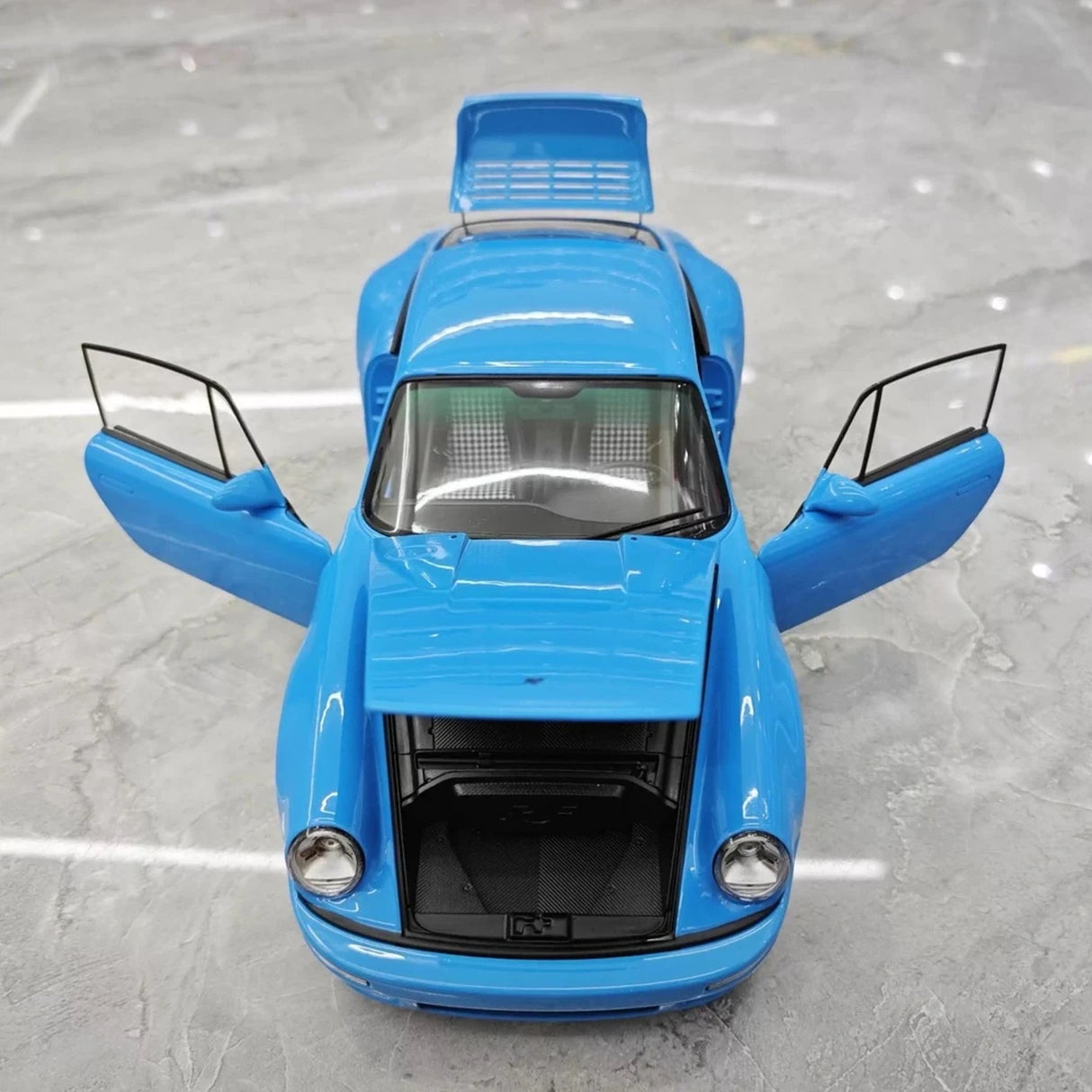 Almost Real Porsche 2022 911 RUF SCR Blue 1:18 – Collectible Diecast Model Die-Cast