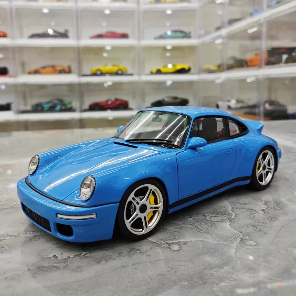 Almost Real Porsche 2022 911 RUF SCR Blue 1:18 – Collectible Diecast Model Die-Cast