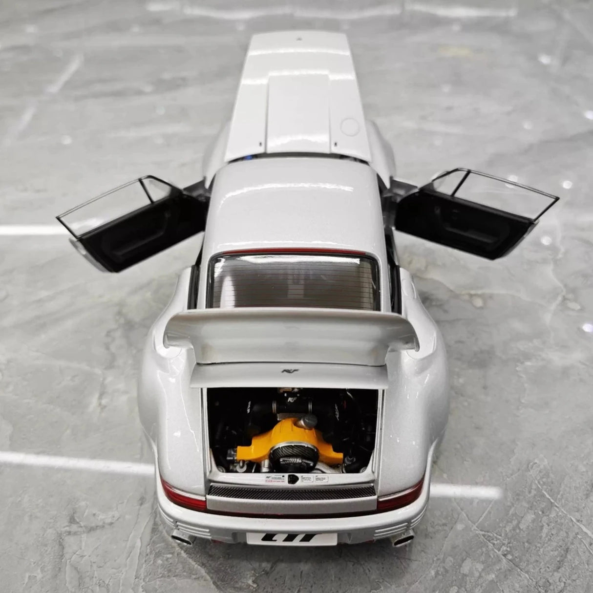 Almost Real Porsche 2022 911 RUF SCR Silver 1:18 – Collectible Diecast Model Die-Cast
