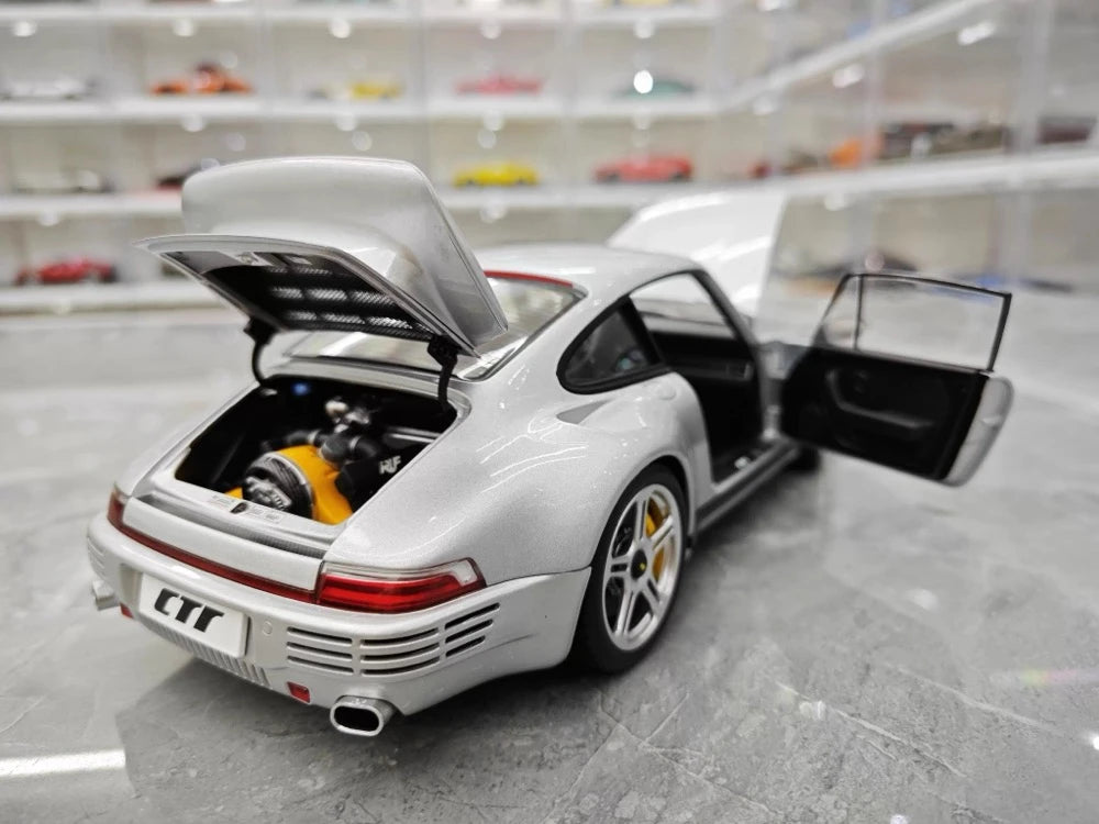 Almost Real Porsche 2022 911 RUF SCR Silver 1:18 – Collectible Diecast Model Die-Cast