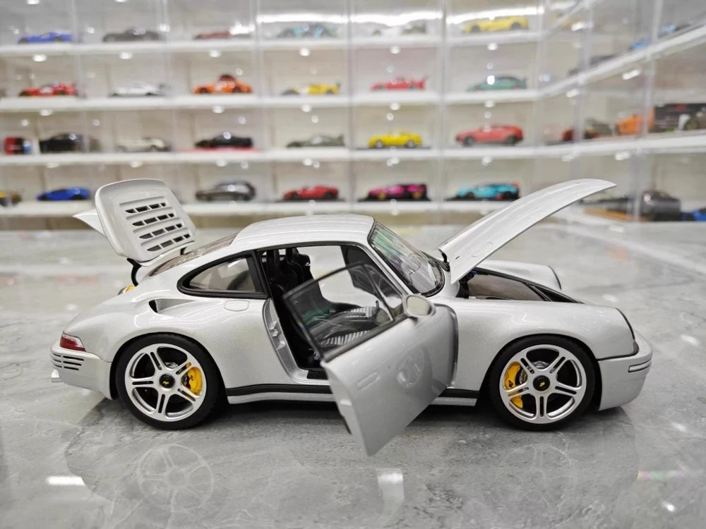 Almost Real Porsche 2022 911 RUF SCR Silver 1:18 – Collectible Diecast Model Die-Cast