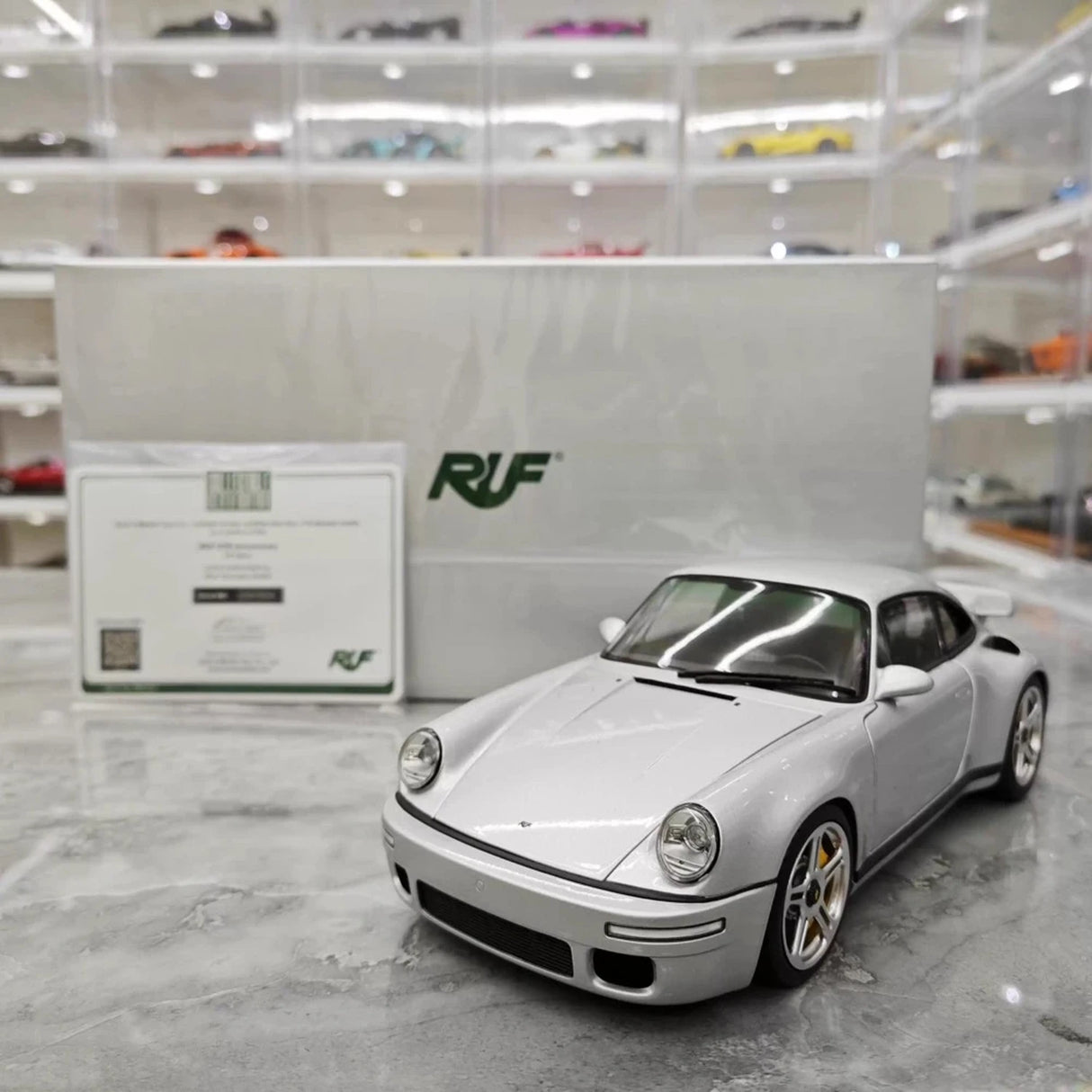 Almost Real Porsche 2022 911 RUF SCR Silver 1:18 – Collectible Diecast Model Die-Cast