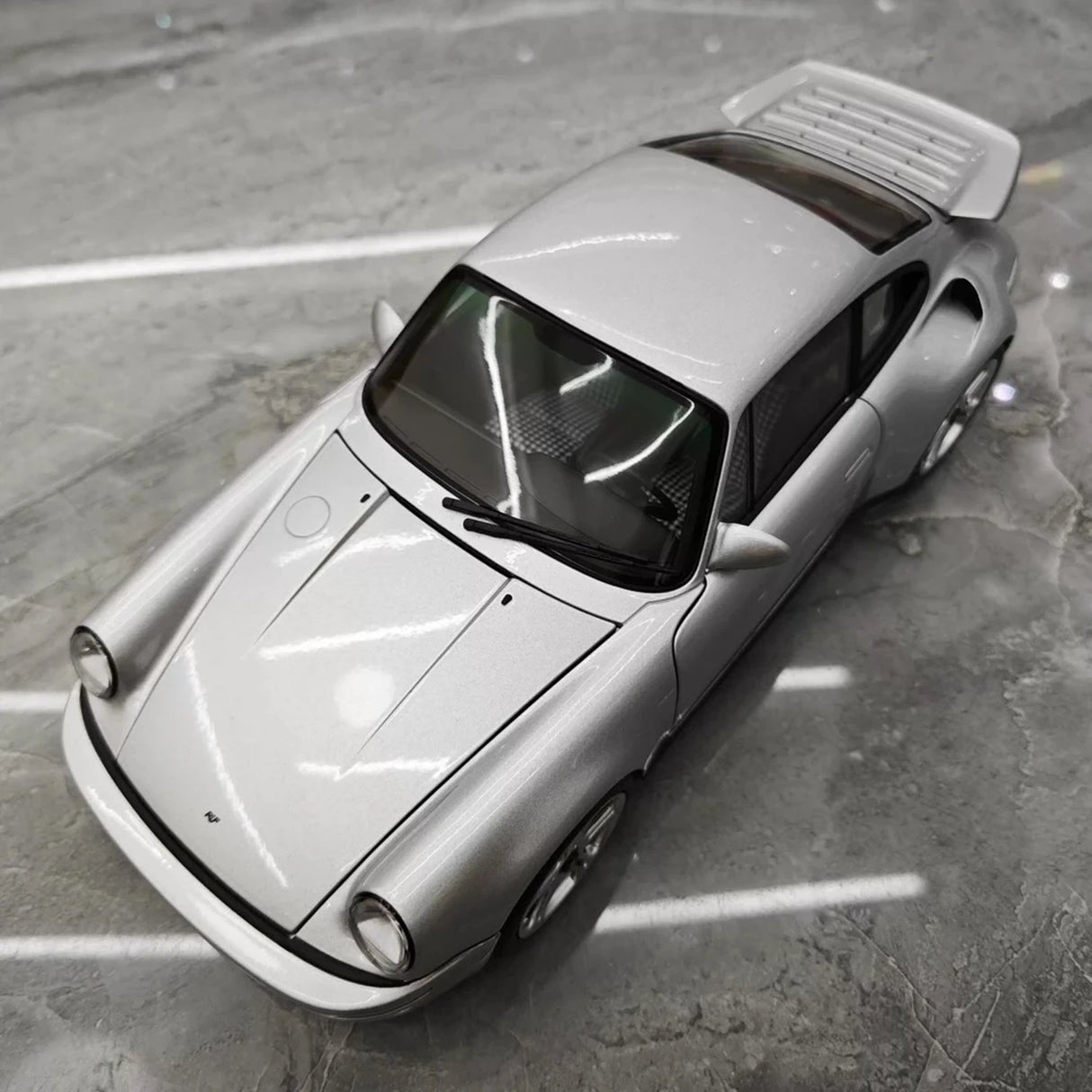 Almost Real Porsche 2022 911 RUF SCR Silver 1:18 – Collectible Diecast Model Die-Cast