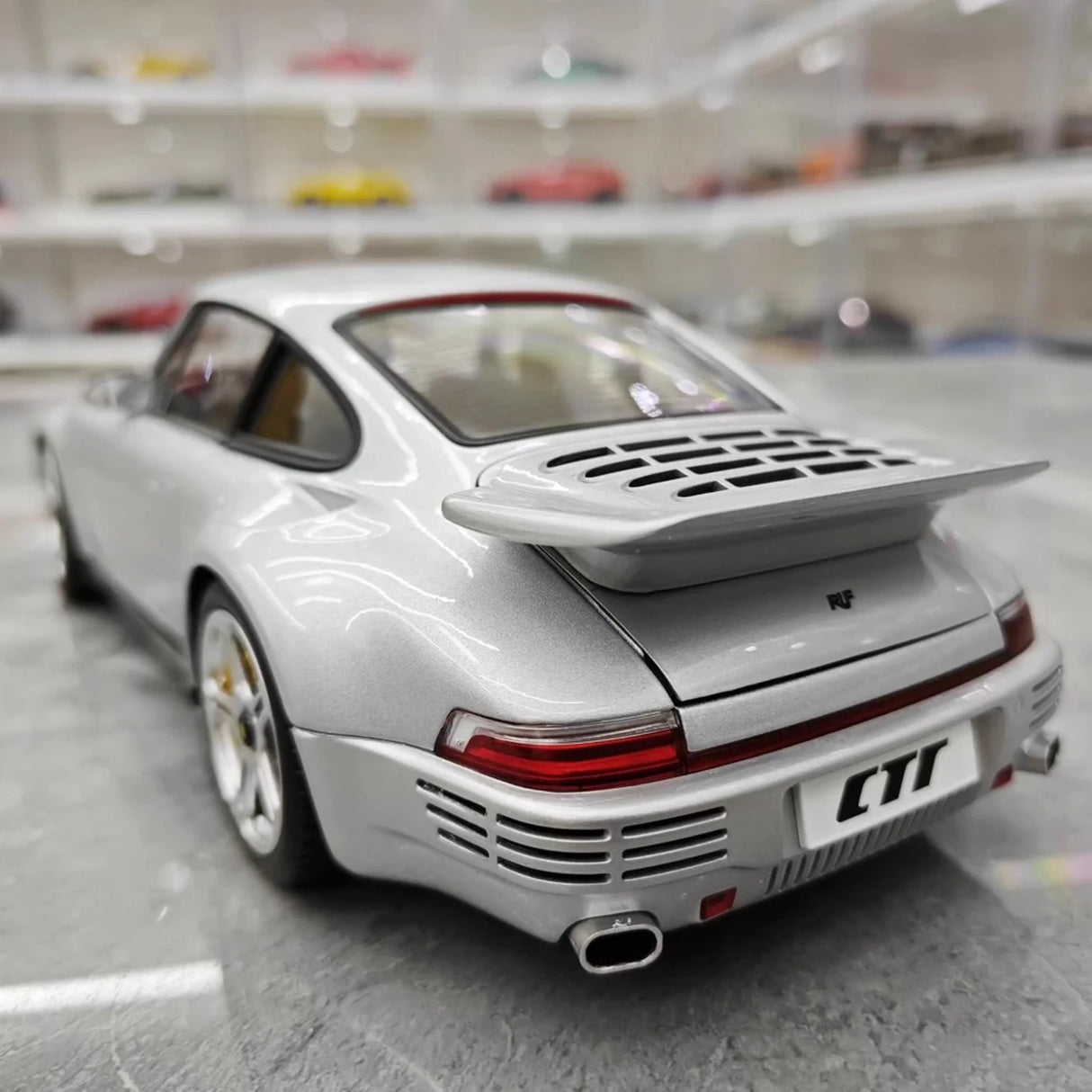 Almost Real Porsche 2022 911 RUF SCR Silver 1:18 – Collectible Diecast Model Die-Cast