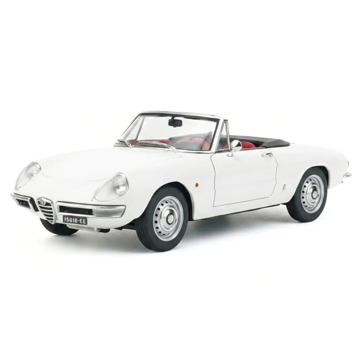 AutoArt Alfa Romeo 1966 1600 Duetto Spider branco 1:18 – modelo de coleção em metal fundido