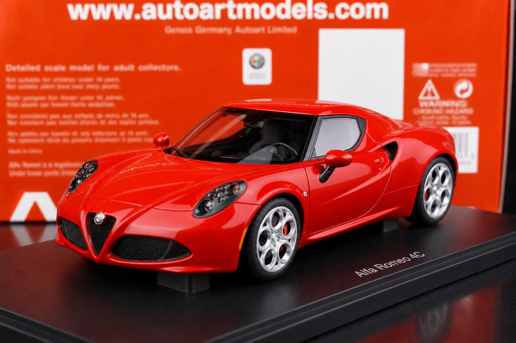 AutoArt Alfa Romeo 2013 4C Red 1:18 – Collectible Diecast Model Die-Cast