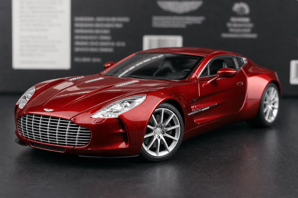 AutoArt Aston Martin 2009 One-77 ميلان ريد 1:18 – نموذج معدني قابل للجمع من القالب المصبوب
