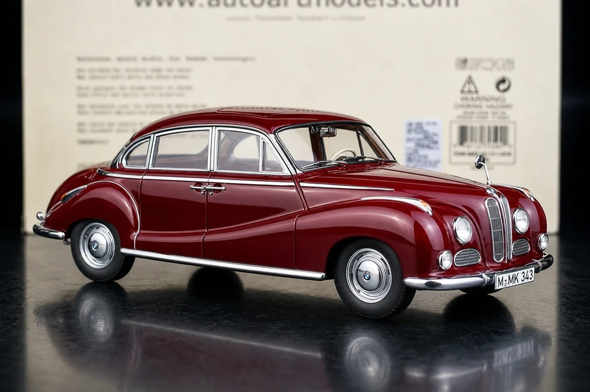 AutoArt BMW 1955 502 Burgundy 1:18 – Collectible Diecast Model Die-Cast