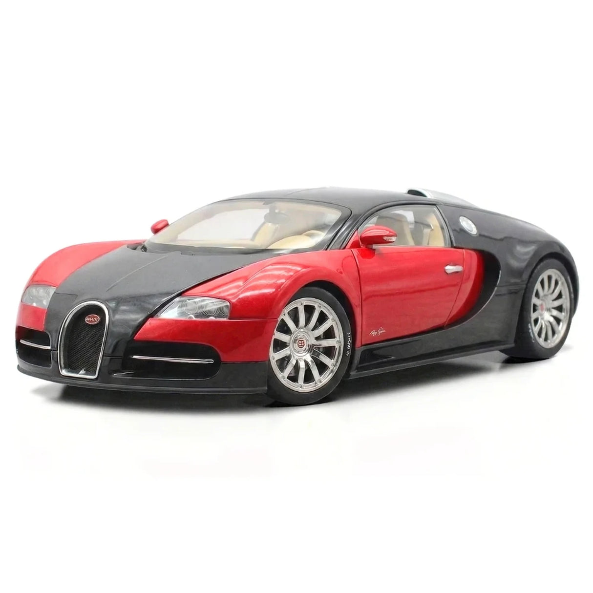 AutoArt Bugatti 2005 Veyron 16.4 Black and Red 1:18 – Collectible Diecast Model Die-Cast