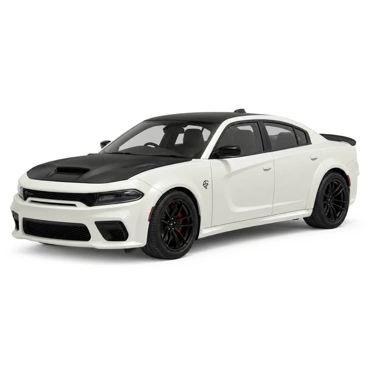 AutoArt Dodge 2020 Charger R-T Scat Pack Widebody White 1:18 – Collectible Diecast Model Die-Cast
