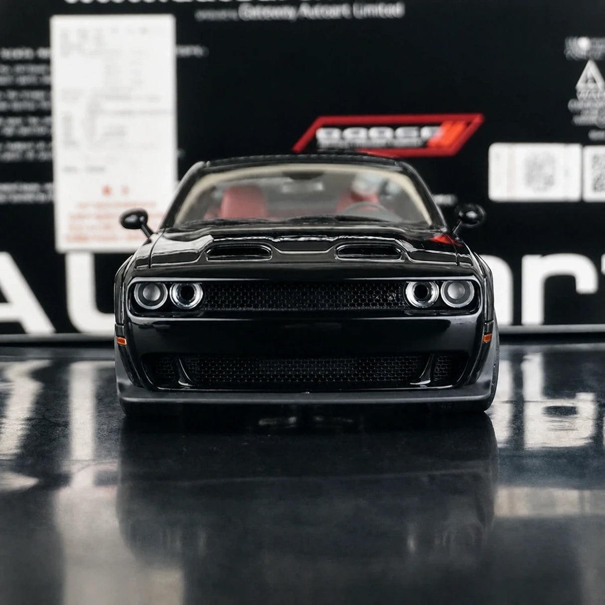 AutoArt Dodge 2023 Challenger SRT Super Stock Black 1:18 – Collectible Diecast Model Die-Cast