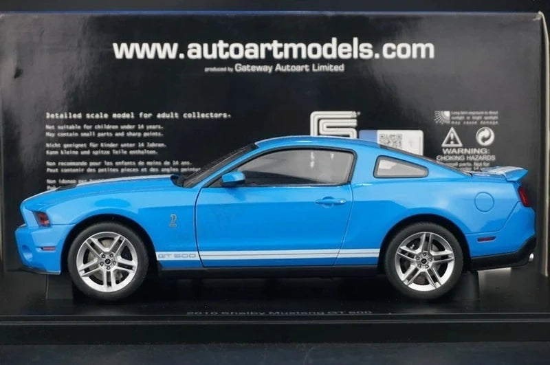 AutoArt Ford 2020 Mustang Shelby GT500 blå 1:18 – pressgjuten samlarmodell