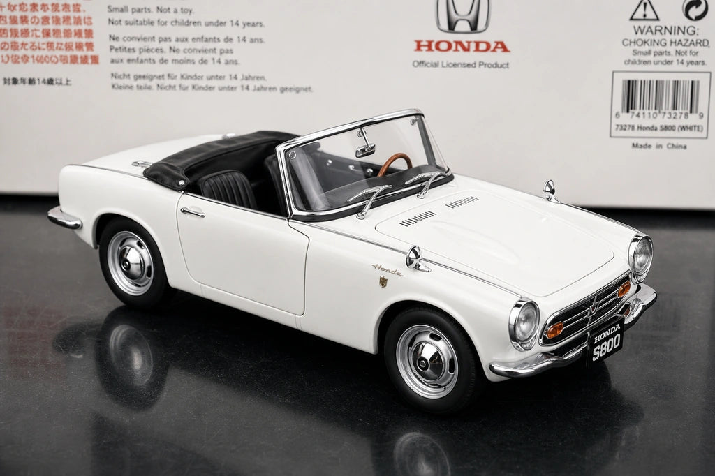 AutoArt Honda 1966 S800 White 1:18 – Collectible Diecast Model Die-Cast
