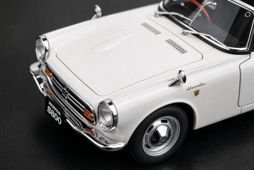 AutoArt Honda 1966 S800 White 1:18 – Collectible Diecast Model Die-Cast