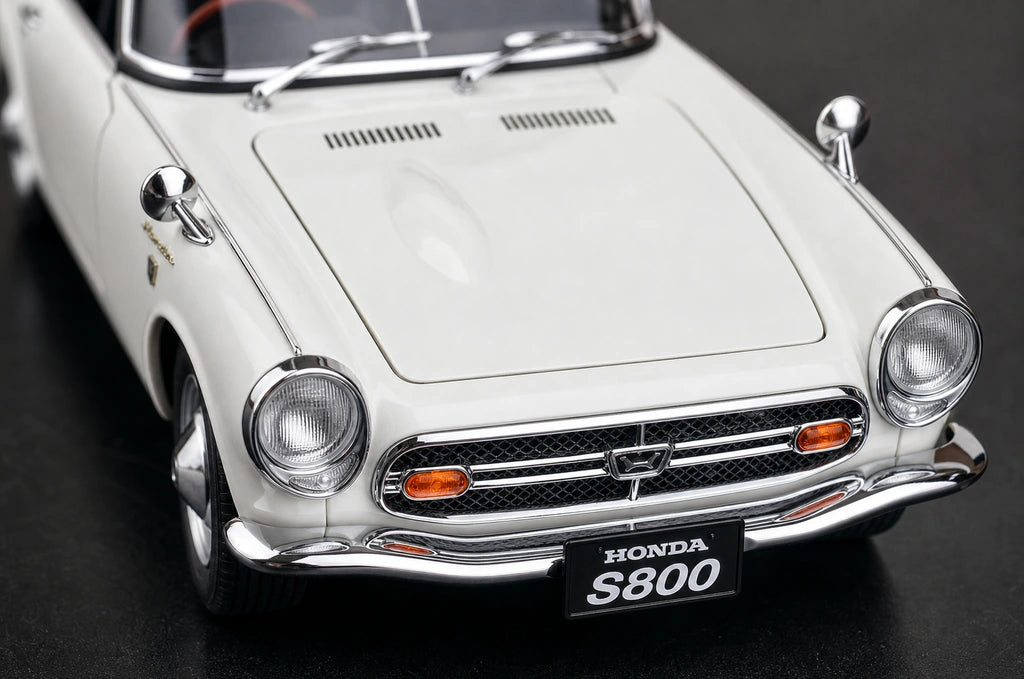 AutoArt Honda 1966 S800 White 1:18 – Collectible Diecast Model Die-Cast