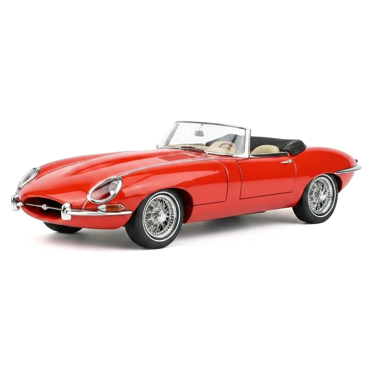 AutoArt Jaguar 1961 E-Type Roadster Red 1:18 – Collectible Diecast Model Die-Cast