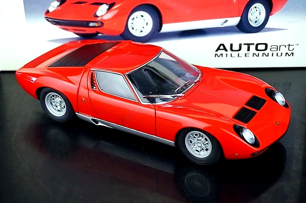AutoArt Lamborghini 1971 Miura SV Red 1:18 – Collectible Diecast Model Die-Cast