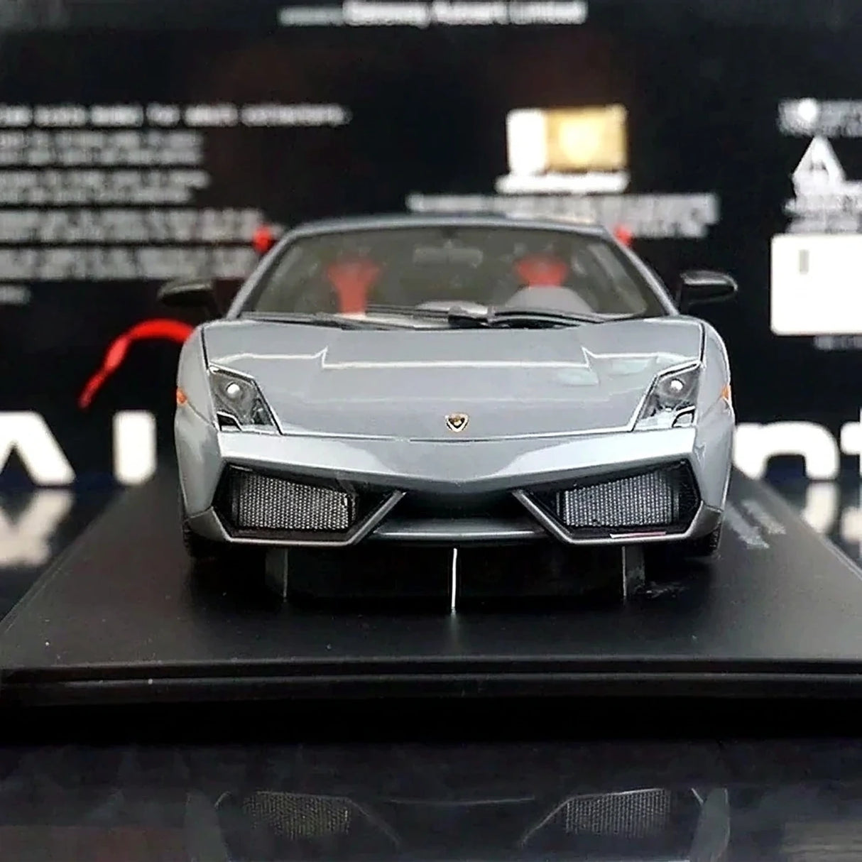 AutoArt Lamborghini 2011 Gallardo LP570-4 سوبر تروفيو سترادالي رمادي 1:18 – نموذج معدني قابل للجمع مصبوب، مصبوب.