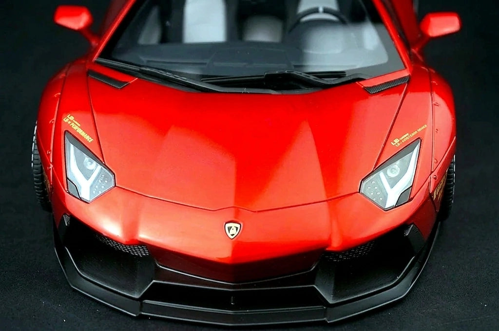 AutoArt Lamborghini 2012 Aventador LP700-4 LB-ووركس بورغندي 1:18 – نموذج معدني قابل للجمع مصنوع من القالب المصبوب