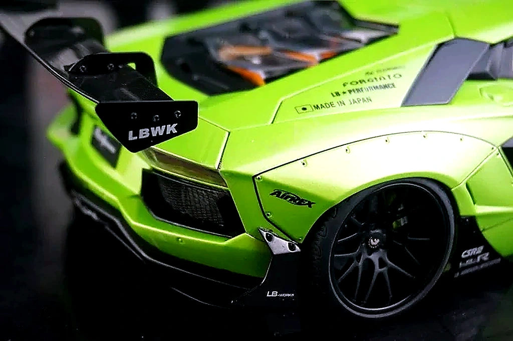AutoArt Lamborghini 2012 Aventador LP700-4 LB-Works Green 1:18 – Modello da collezione in pressofuso