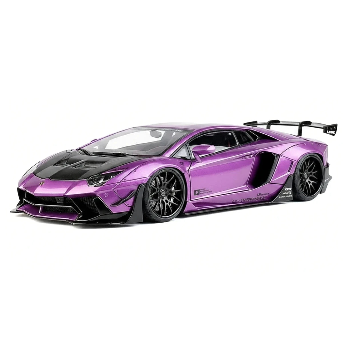 AutoArt Lamborghini 2012 Aventador LP700-4 LB-ووركس بنفسجي 1:18 – نموذج معدني قابل للجمع من القالب المصبوب