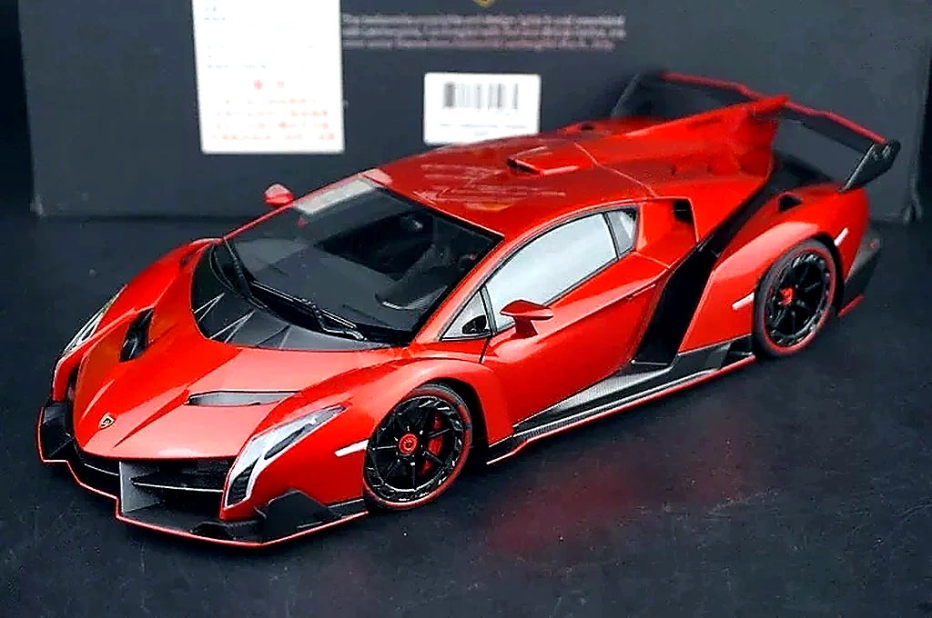 AutoArt Lamborghini 2013 فينينو بورغندي 1:18 – نموذج معدني قابل للجمع من القالب المصبوب