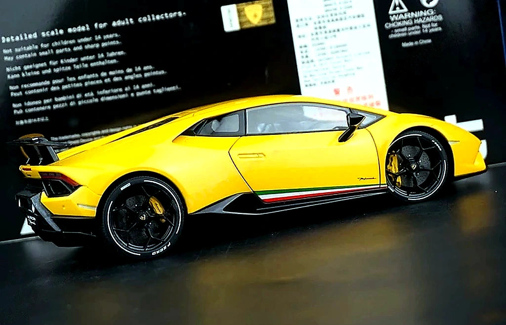AutoArt Lamborghini 2014 Huracan LP610-4 Yellow 1:18 – Collectible Diecast Model Die-Cast