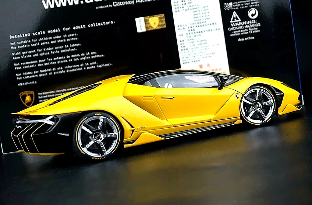 AutoArt Lamborghini 2016 Centenario LP770-4 Yellow 1:18 – Modello da collezione in metallo pressofuso