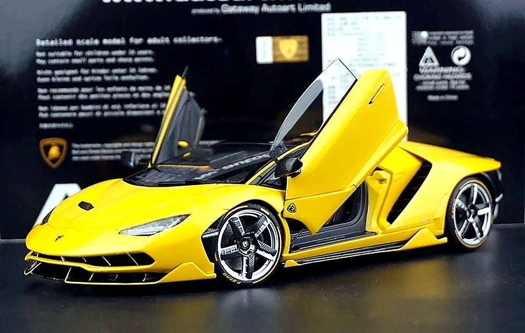 AutoArt Lamborghini 2016 Centenario LP770-4 Yellow 1:18 – Modello da collezione in metallo pressofuso