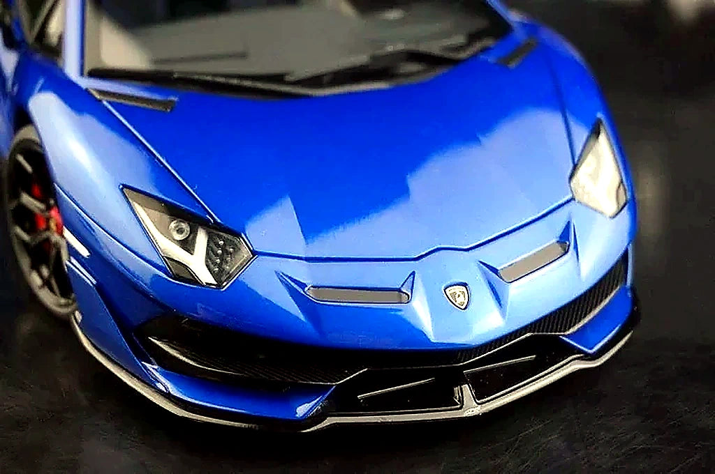 AutoArt Lamborghini 2018 Aventador SVJ بلو 1:18 – نموذج معدني قابل للجمع