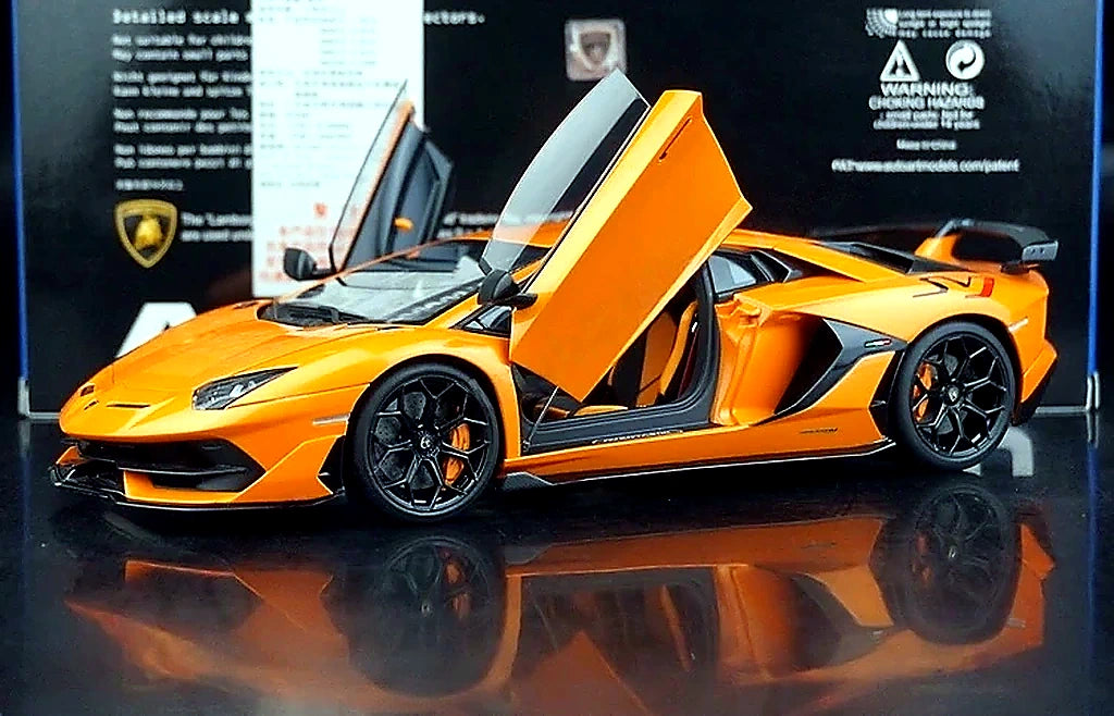 AutoArt Lamborghini 2018 Aventador SVJ Orange 1:18 – Modello da collezione pressofuso