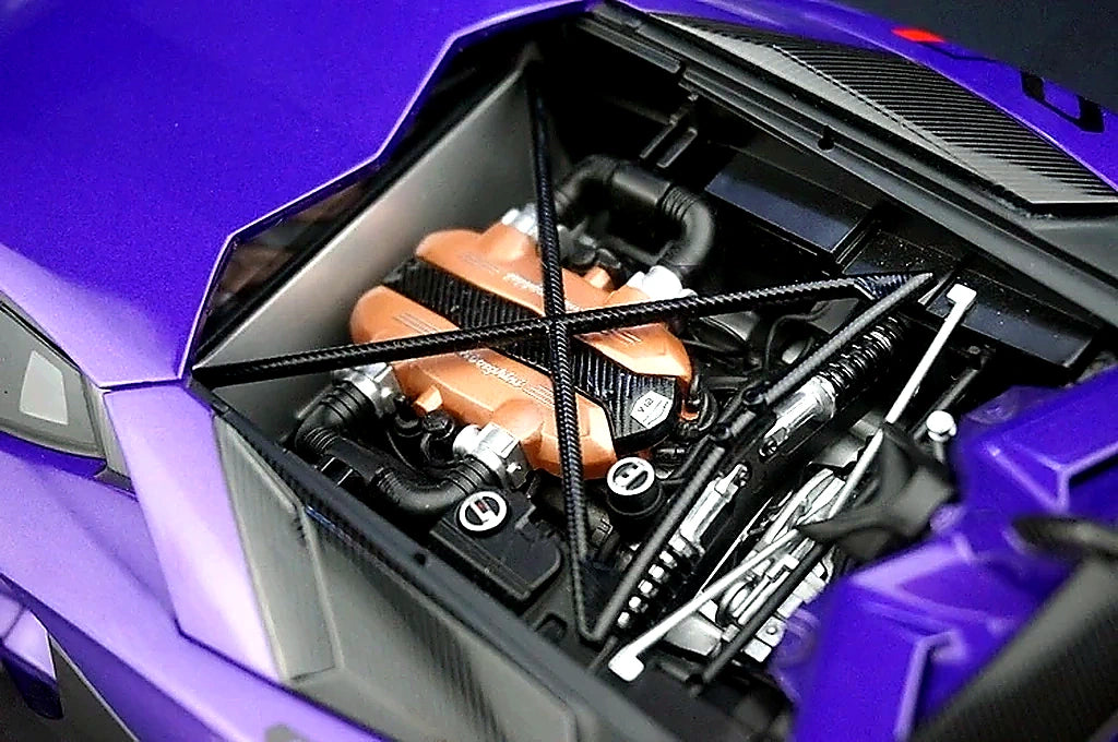 AutoArt Lamborghini 2018 Aventador SVJ Purple 1:18 – Modello da collezione in pressofuso