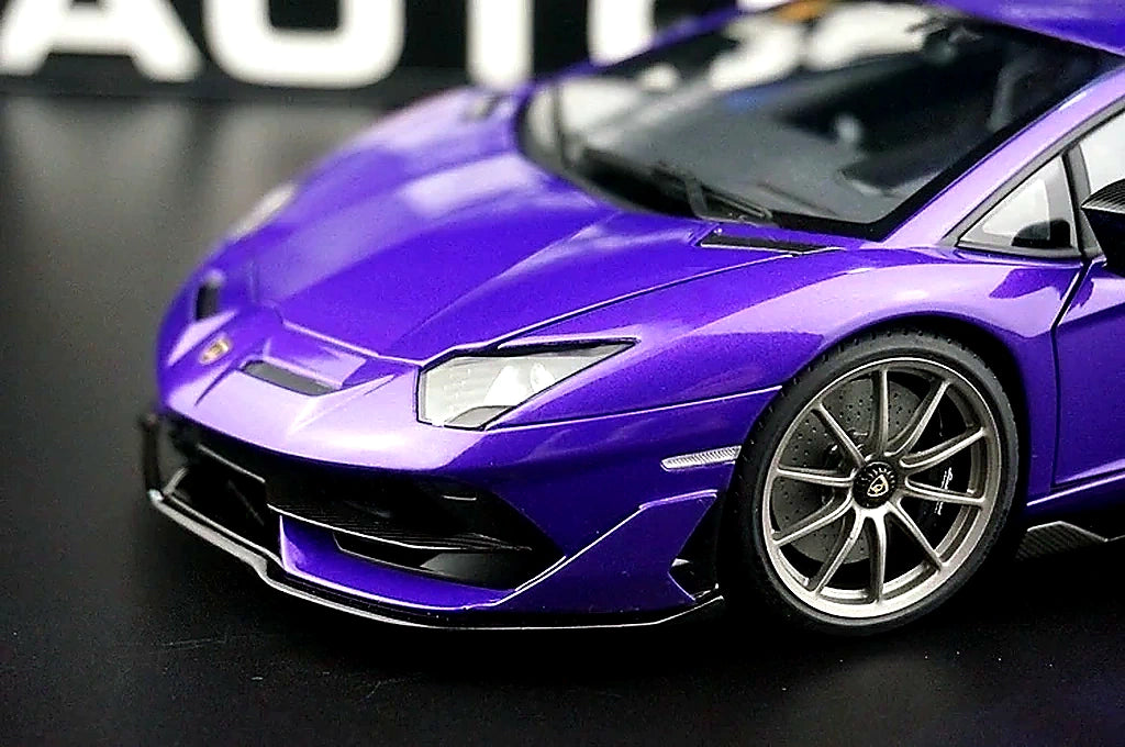 AutoArt Lamborghini 2018 Aventador SVJ Purple 1:18 – Modello da collezione in pressofuso