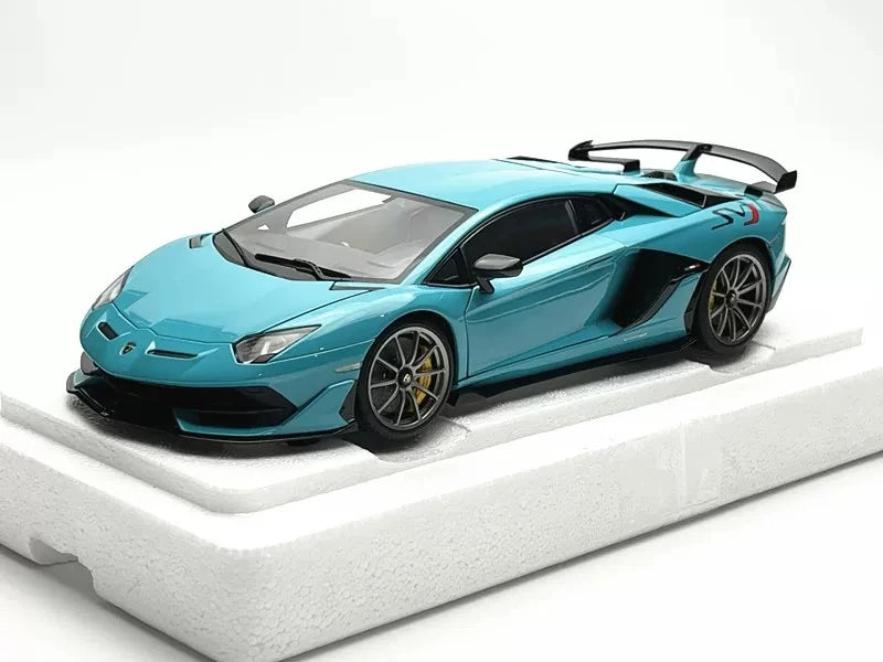 AutoArt Lamborghini 2018 Aventador SVJ Turquoise 1:18 – Collectible Diecast Model Die-Cast