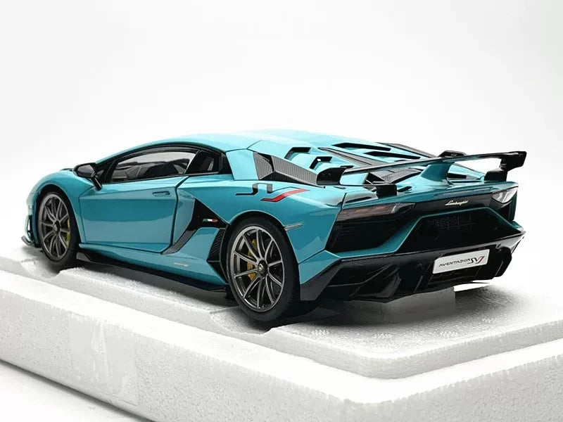 AutoArt Lamborghini 2018 Aventador SVJ Turquoise 1:18 – Collectible Diecast Model Die-Cast