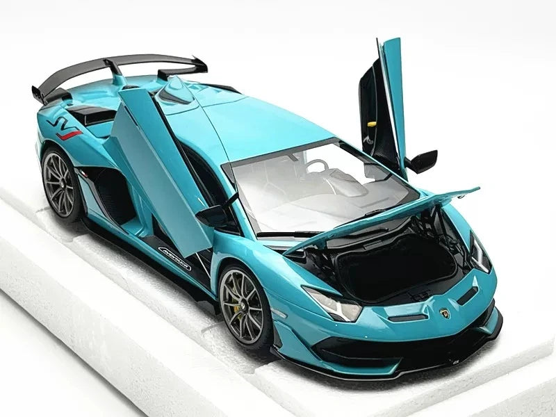 AutoArt Lamborghini 2018 Aventador SVJ Turquoise 1:18 – Collectible Diecast Model Die-Cast