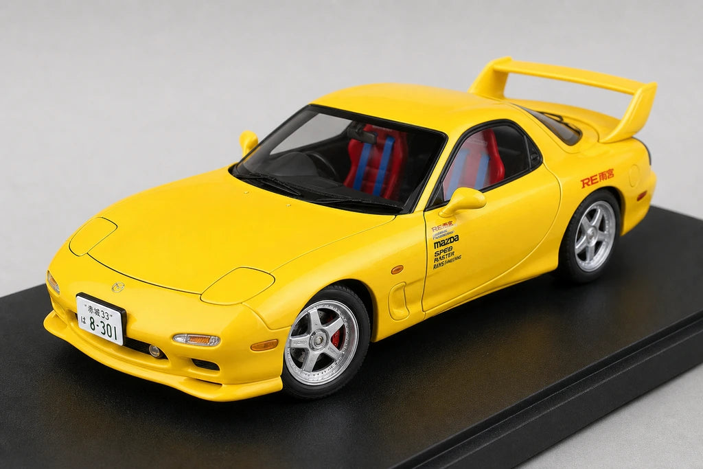 AutoArt Mazda 1992 RX-7 FD3S Initial D Yellow 1:18 – Modello da collezione in pressofuso