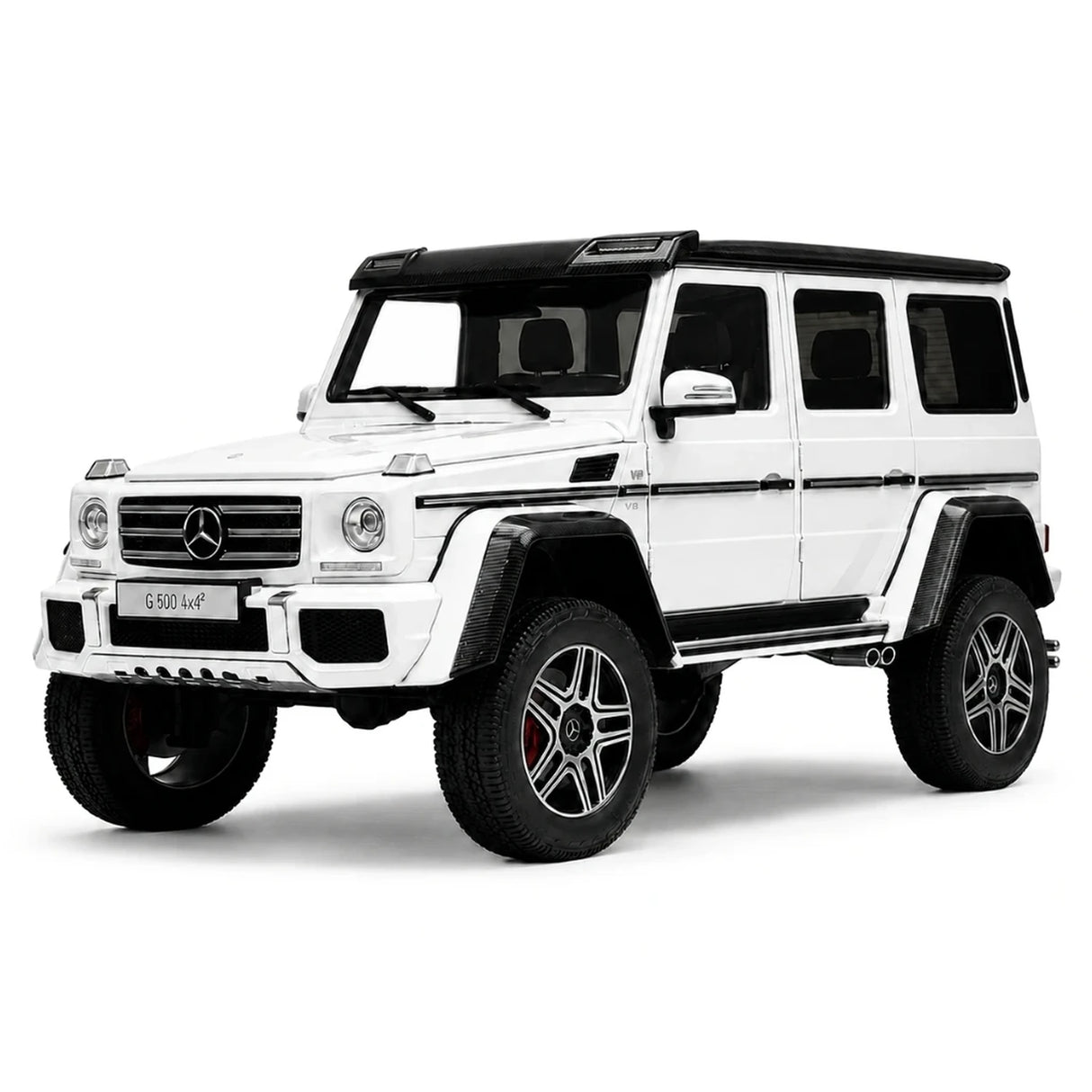 AutoArt Mercedes-Benz 2015 G 500 4x4 مربع الأبيض 1:18 – نموذج معدني قابل للجمع مصبوب.