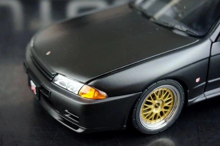 AutoArt Nissan 1989 Skyline GT-R R32 BBS Wheel Limited Matte Black 1:18 – modello da collezione pressofuso
