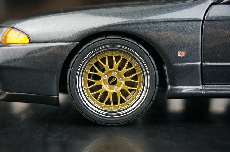 AutoArt Nissan 1989 Skyline GT-R R32 BBS Wheel Argento e Grigio 1:18 – Modello da collezione pressofuso