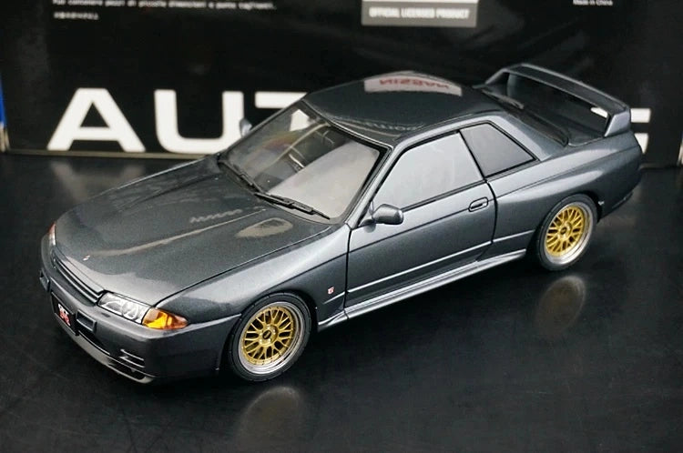 AutoArt Nissan 1989 Skyline GT-R R32 BBS Wheel Argento e Grigio 1:18 – Modello da collezione pressofuso