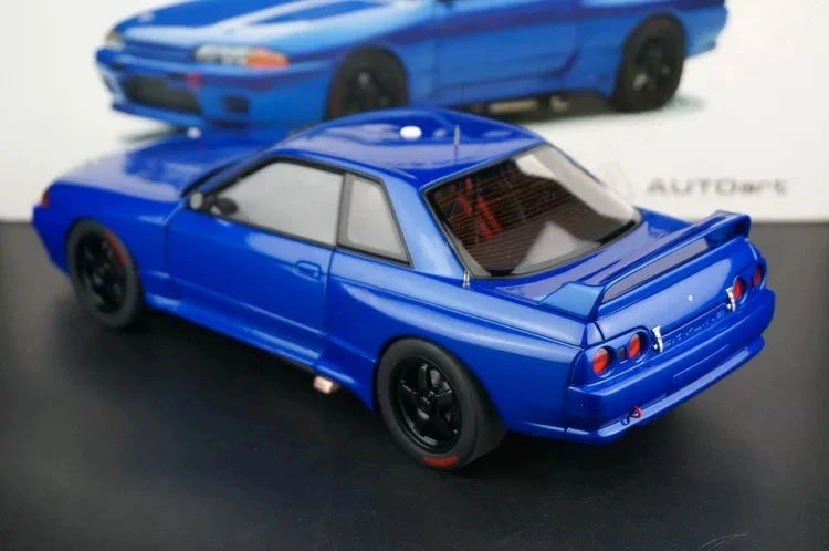 AutoArt Nissan 1989 Skyline GT-R R32 Body Smooth Blue 1:18 – Modello da collezione pressofuso