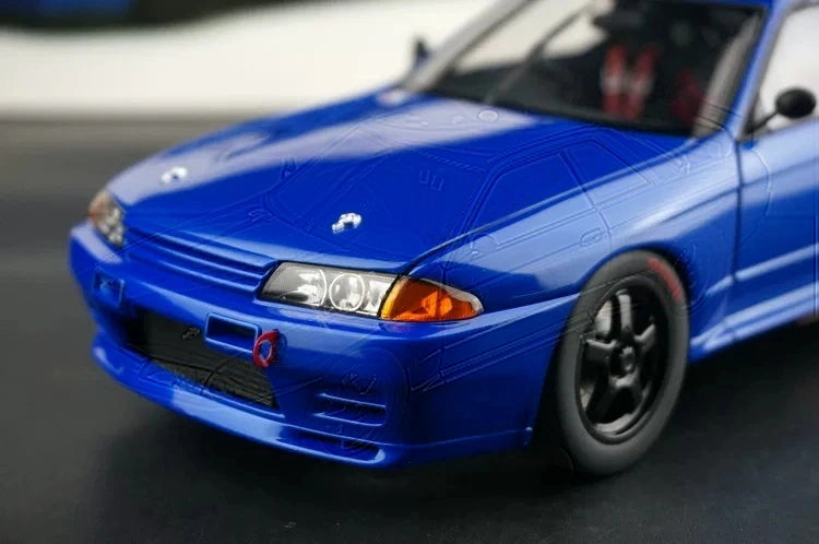 AutoArt Nissan 1989 Skyline GT-R R32 Body Smooth Blue 1:18 – Modello da collezione pressofuso