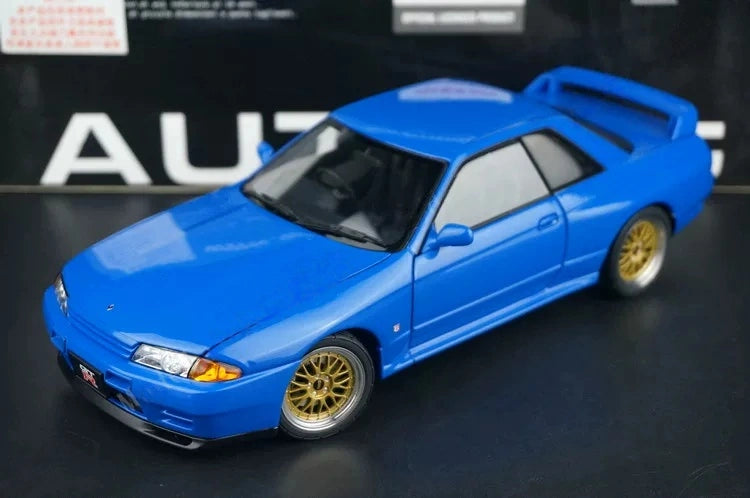 AutoArt Nissan 1993 Skyline GT-R R32 V-Spec BBS Wheel Blue 1:18 – modello da collezione pressofuso