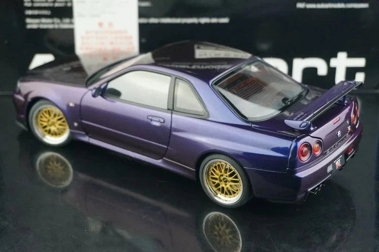 AutoArt Nissan 1999 Skyline GT-R R34 V-Spec BBS Wheel Purple 1:18 – Modello da collezione pressofuso
