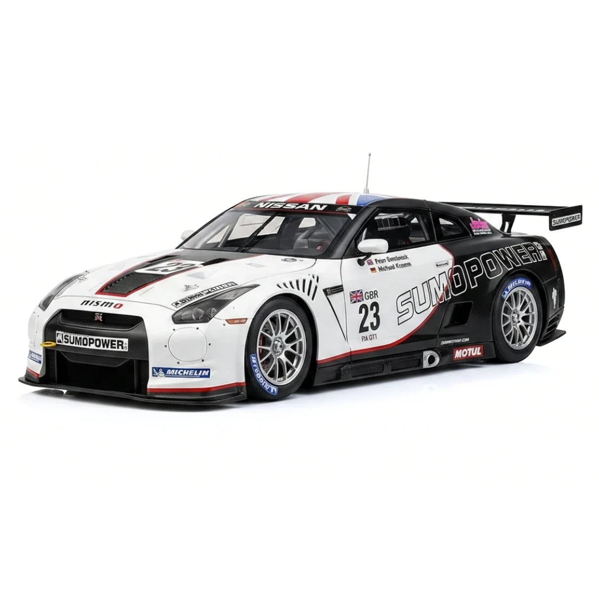 Nissan 2010 GT-R R35 FIA GT1 #23 1:18 modello da collezione in metallo pressofuso di AutoArt - vista 14