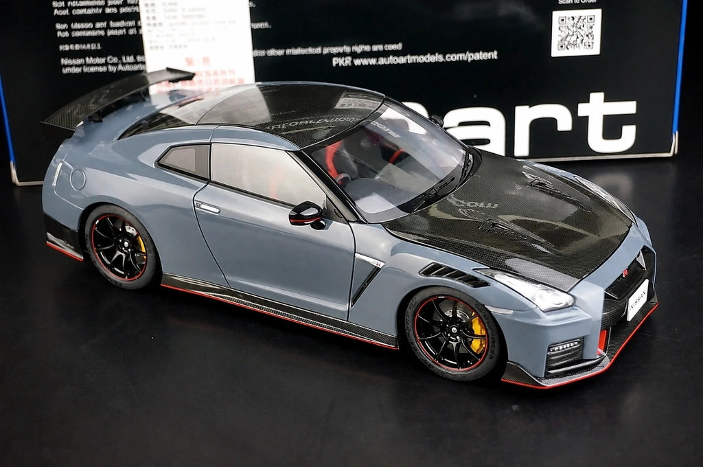 AutoArt Nissan 2017 GT-R R35 Nismo Gray 1:18 – Modello da collezione pressofuso